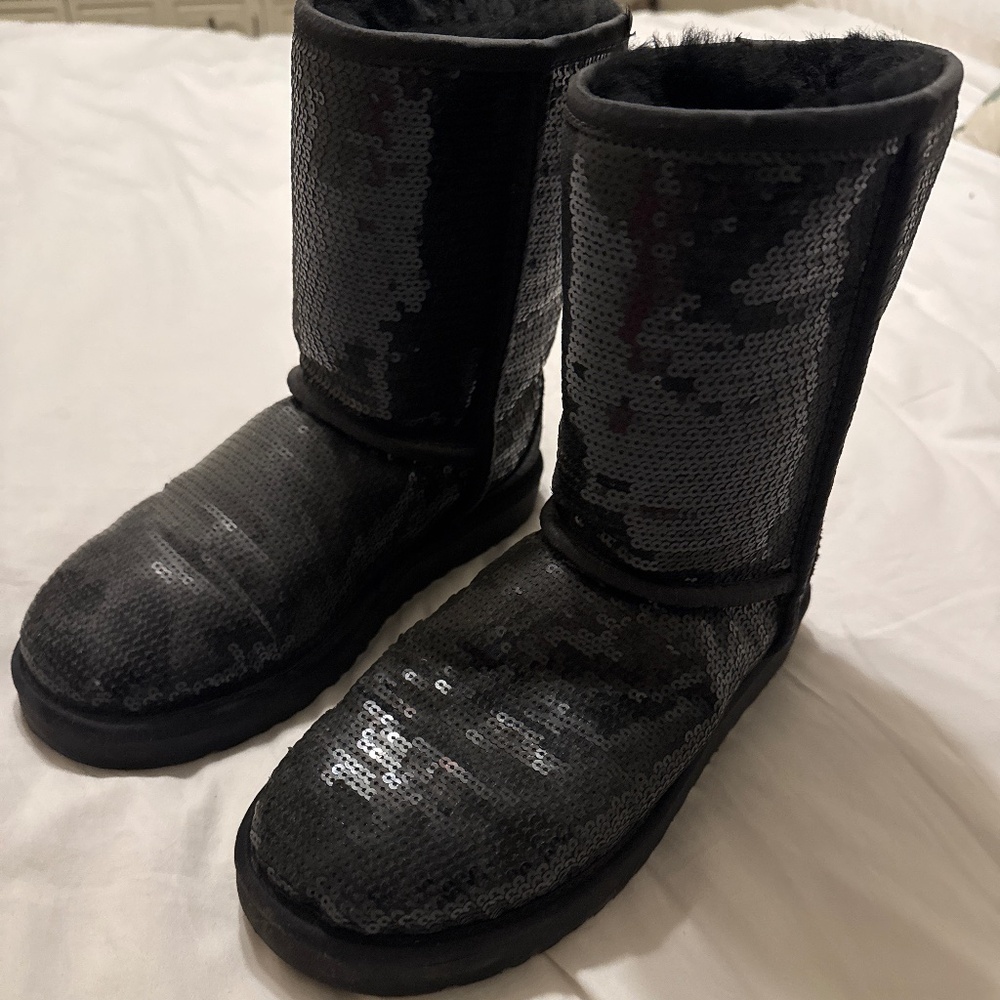 Women’s black sequin Ugg boots